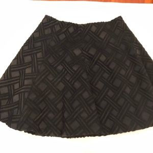 NWT Alice + Olivia Black Skater Skirt - 6